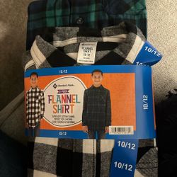 Boys Size 10/12 Flannel Shirts 