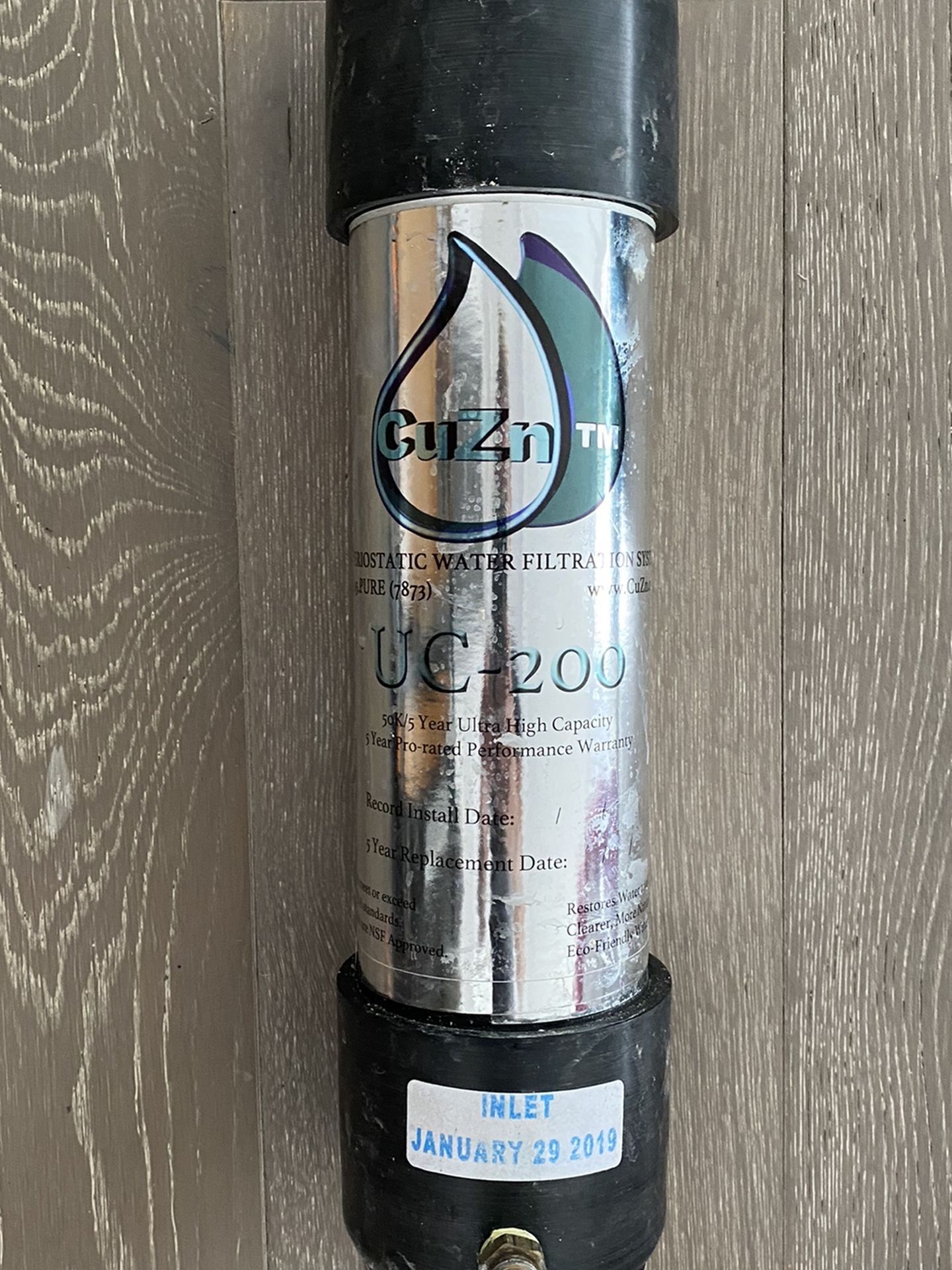 CuZn UC-200 Under Counter Water Filter – Wide Spectrum Model – 5 Year Ultra High Capacity – Made in USA