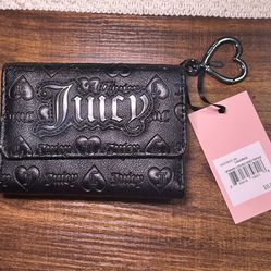 Juicy Couture Black Embossed Wallet
