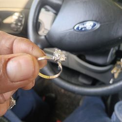 925 women's ring 1 kt cz