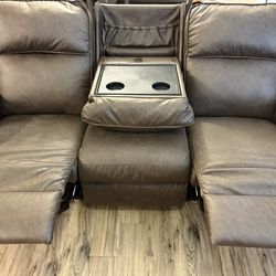 Reclining couch and sofa set