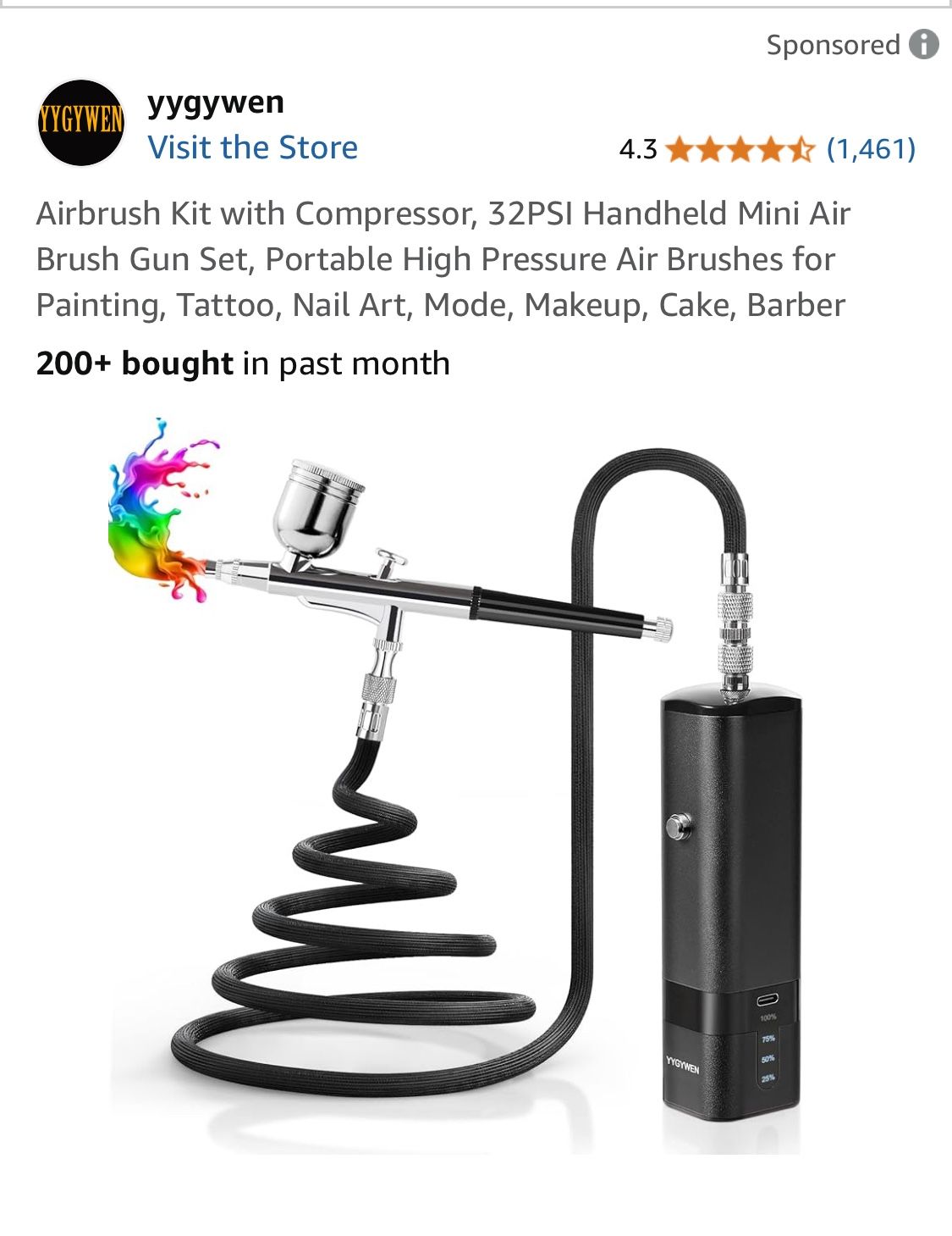 New airbrush kit with compressor