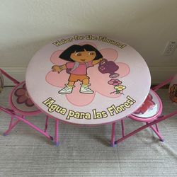 Dora The Explorer Kids Table And Chairs