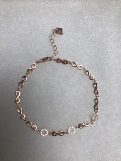 Rose gold filled over sterling silver bracelet 7 inches