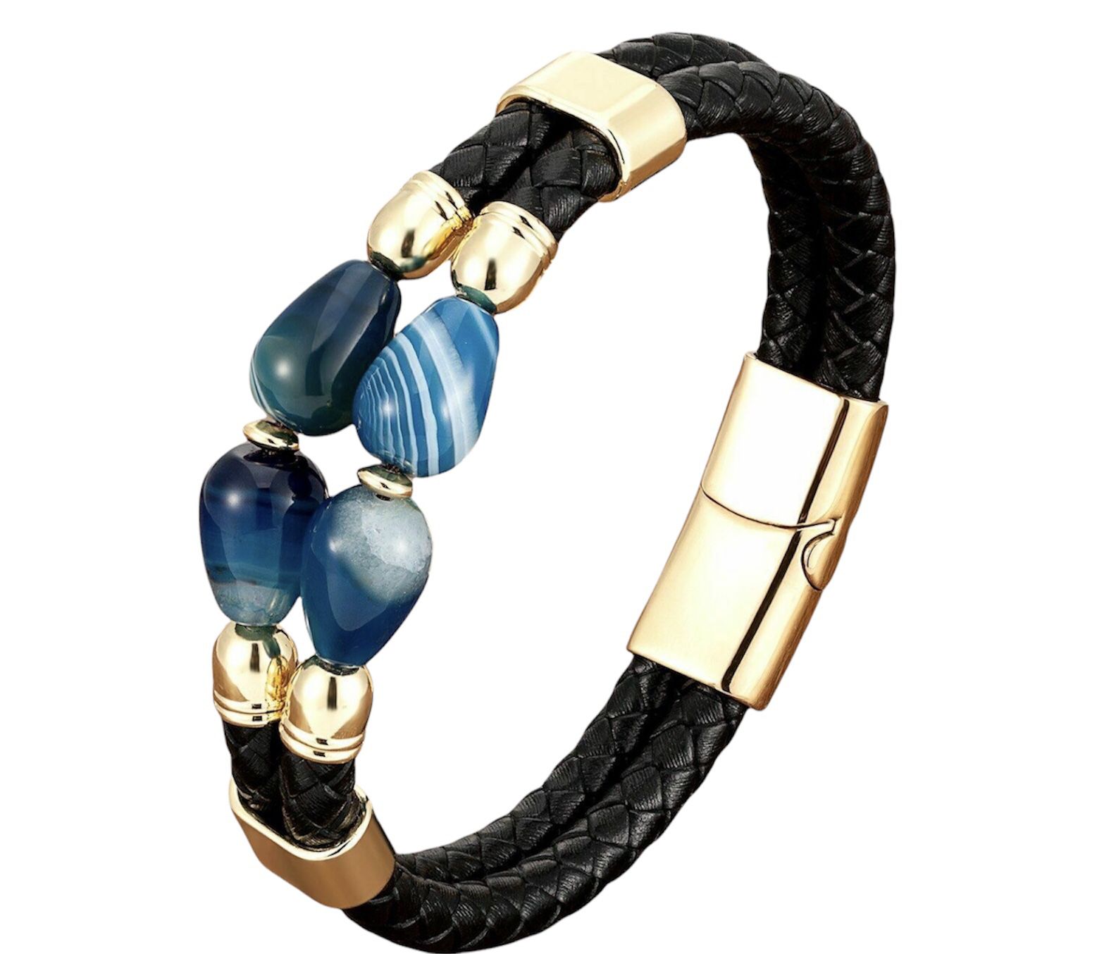 Agate Leather Bracelet 