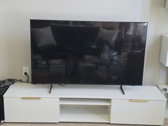 White and Gold TV Stand