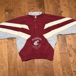 Washington State Cougars Vintage 90s Starter Pullover Puffer Jacket L