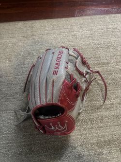 Crown Baseball Glove Gray and Red