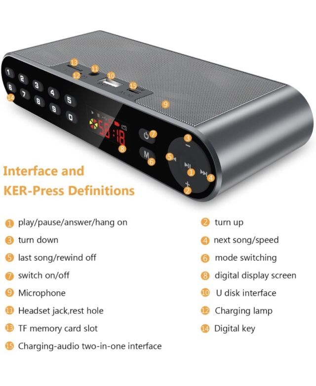 Bluetooth/FM Radio/MP3 Player Portable Wireless Speaker