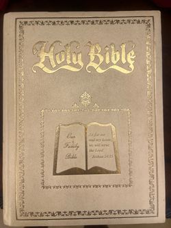 Holy Bible Family Large 1984 Leather Vintage Dugan KJ V