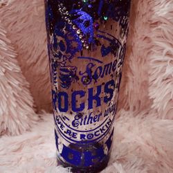 24oz Iced Tumbler With Funny Quote And Bling