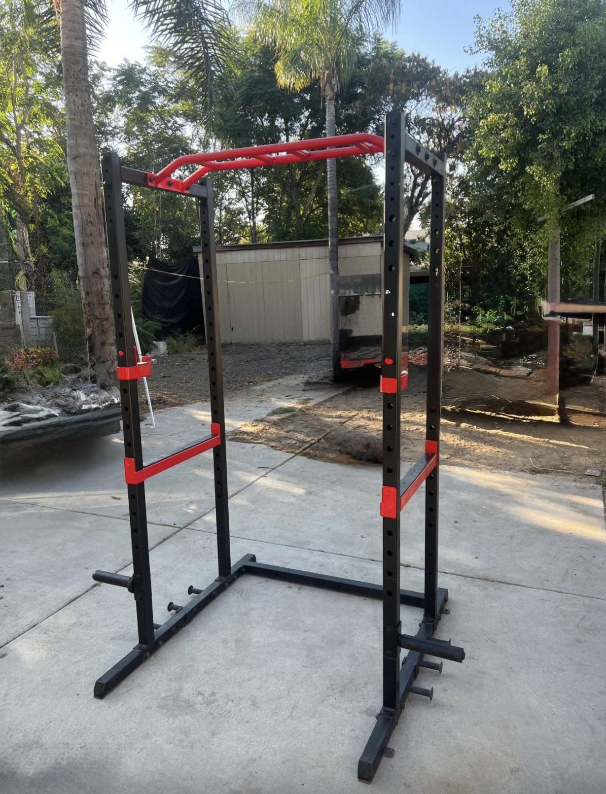 Squat Rack, Bench Press, Pull-up Bars And Adjustable Weight Bench