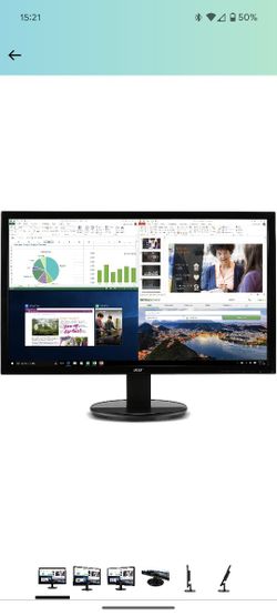 Acer K202HQL Abi 19.5" HD (1366 x 768) NTSC 72% Color Gamut Tilt VESA Compatible Monitor for Work or Home | 1 x HDMI & VGA Port, Black