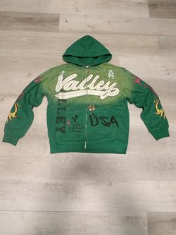 Valley USA Graphic Zip-Up Hoodie Green