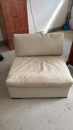 Free down filled armless chair