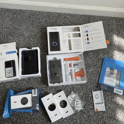 Ring Doorbell 2 (Hardwire and Battery) with Solar Charger and Additional Wedge Kits