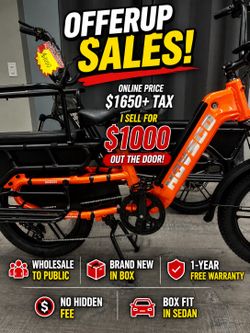Family’s favorite cargo ebike in wholesale price to OfferUp customer - electric bike