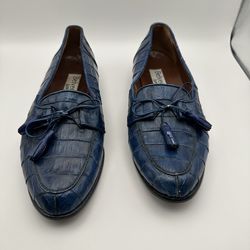 Belvedere Florence Loafers Dress Shoes Men's 9.5M  Full Crocodile Italy  READ*