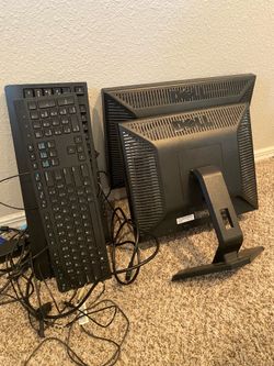 computer monitors and keyboards
