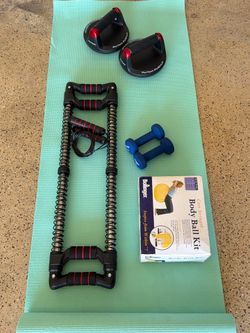 A set of fitness equipment