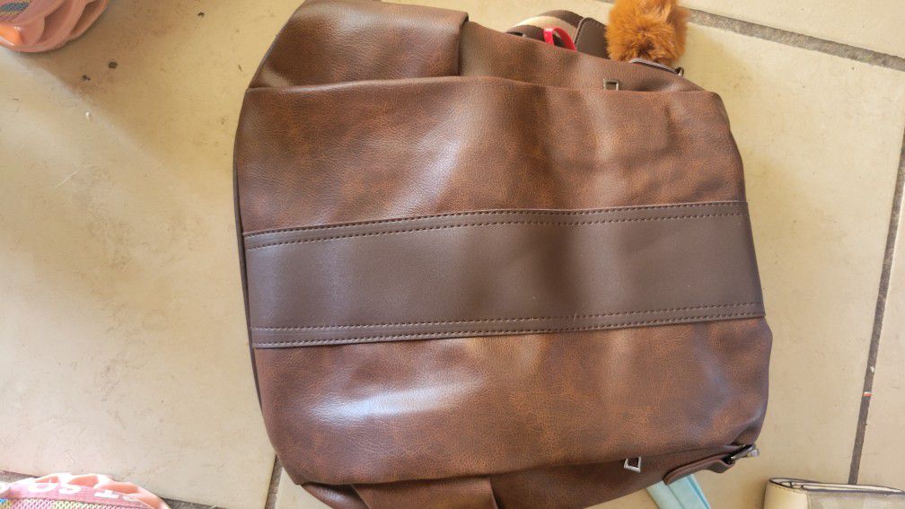 New Leather Backpack Purse 