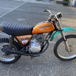 1974 Honda XL100 motorcycle with 125 motor starts first kick