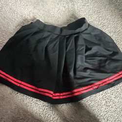 Women’s Black Skirt With Red Stripes