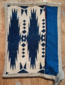 Unfinished Native American lined wool Wallet or storage bag