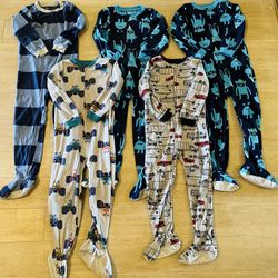 Size 7 Zipper Fleece Onesie Pajamas