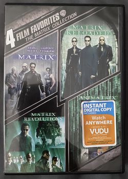 4 Films Favorites The Matrix Collection DVDs/Discs 1.Matrix 2.Matrix Revolutions 3.Matrix Reloaded 4. Animatrix