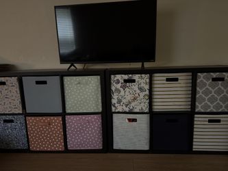 Black Cabinet With Cubies Boxes