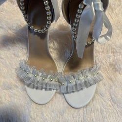 White Pearl Heels