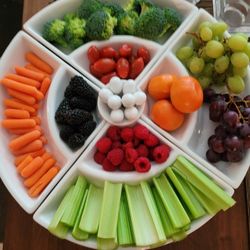 Lazy Susan Ceramic Serving Tray & Appetizer Picks