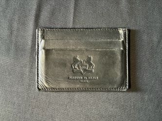Parfums De Marley Paris Thin Slim Minimalist Black Leather Mens Wallet Card Holder Cardholder