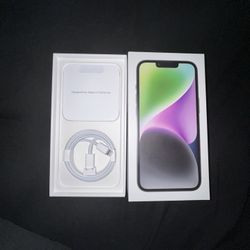 iPhone 14 Box W/cable And Paperwork, Sticker. 