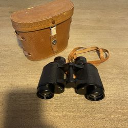 Grant 6X30 Binoculars Field 8° Coated with Leather Case - Made in Japan