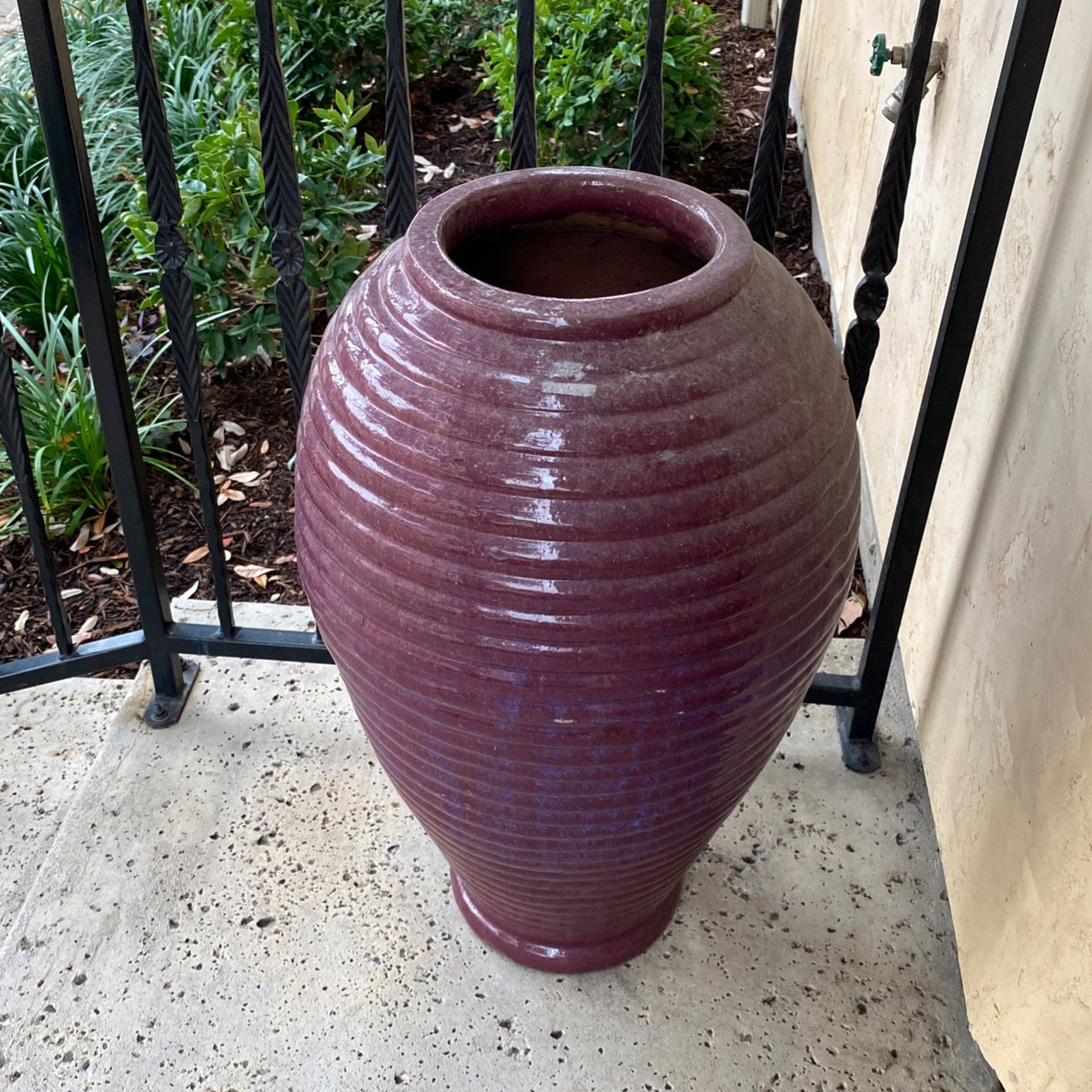 Large Outdoor Purple Vase