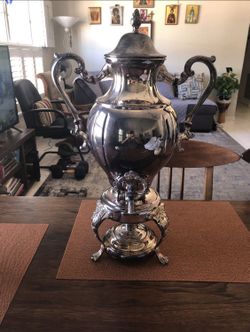 Silver, Plated, Vintage, Coffee, Urn, And Warmer