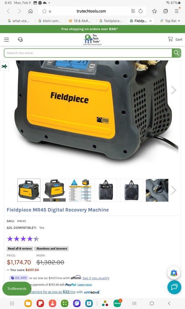 Fieldpiece Recovery Machine Refrigerant