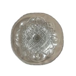 Antique Pressed, Clear Glass Small Cake Plate Or Candy Dish