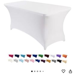 White Fitted Table Cloth - Rectangle- 30”x72”