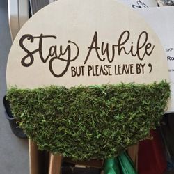 Hand Burned Sign 