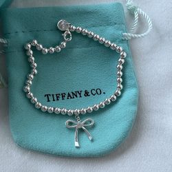 Bead Bow Bracelet In Sterling Silver