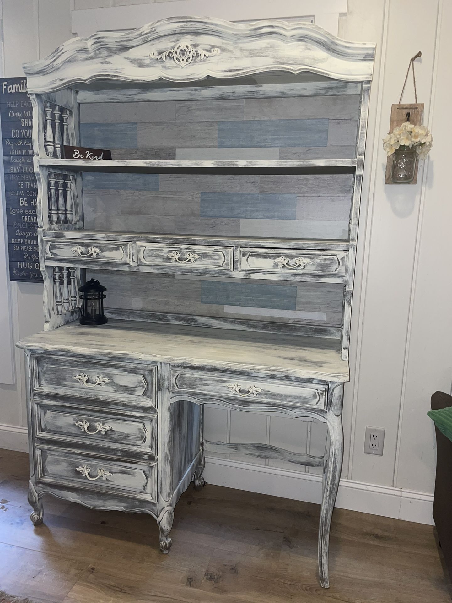 Provincial Farmhouse Hutch and Desk