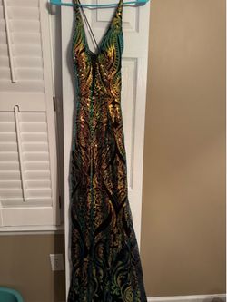 mermaid style, iridescent dress size 4