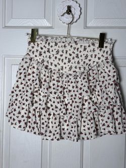 Thirty/Thirty L.A. Floral Tiered Smocked Mini Skirt