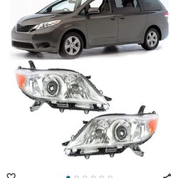 Tired Of Foggy Headlights? Brand New Headlights Replacement for 2011-2018 Toyota Sienna Mini Van READ DESCRIPTION Retail $168