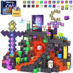 Magnetic Blocks - Mine Magnet World Building Toys for Kids Ages 4-6 6-8 8-12, STEM Magnetic Building Blocks Kids Sensory Toys Games, Gift for 3+ Year
