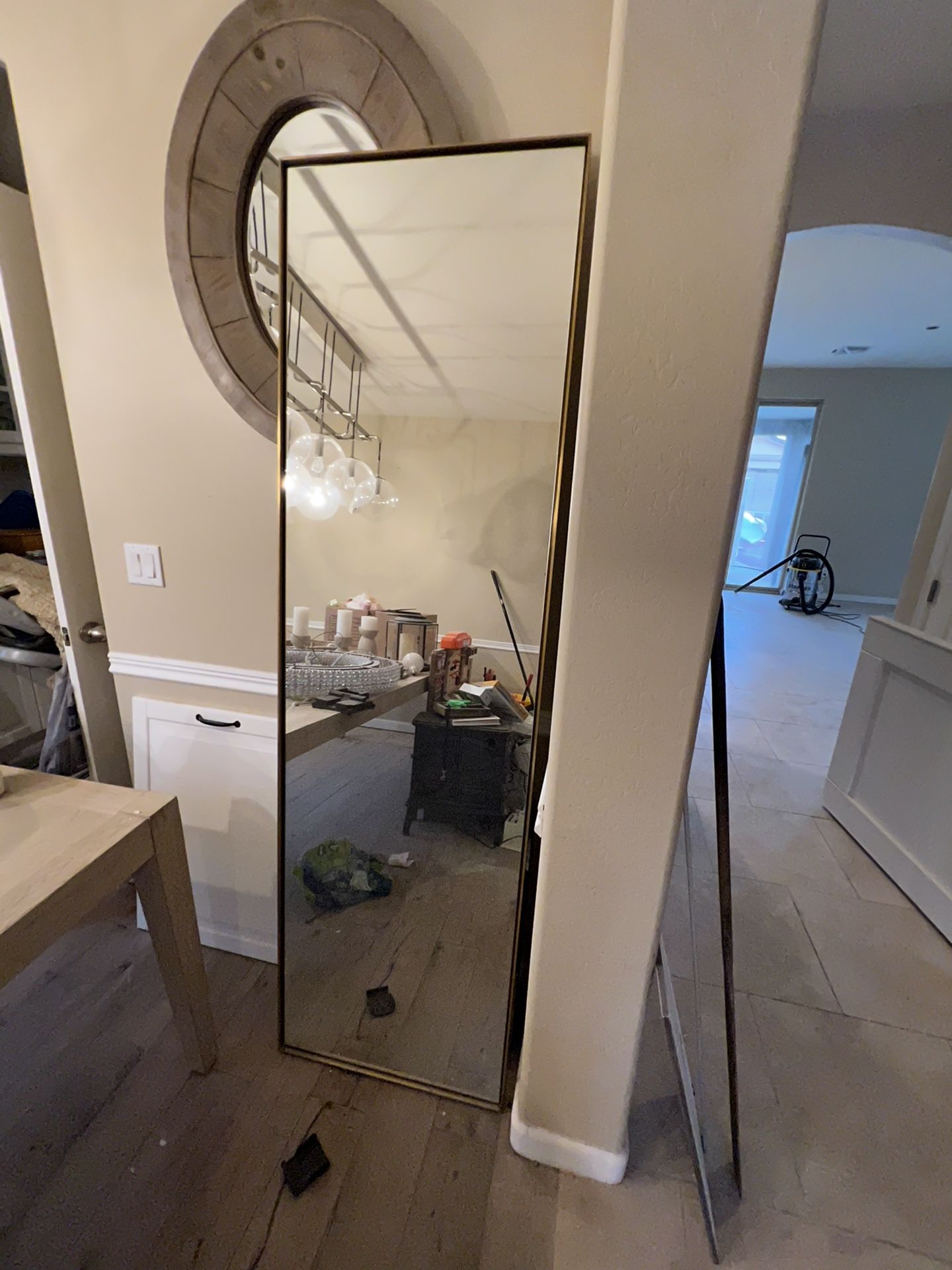 Restoration Hardware Set Of 2 Gold Leaner Mirrors. Set Of 2 for Sale in