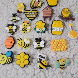 Croc Charms Bees